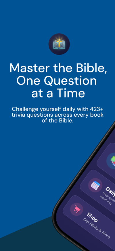 Biblewise app showing quiz interface